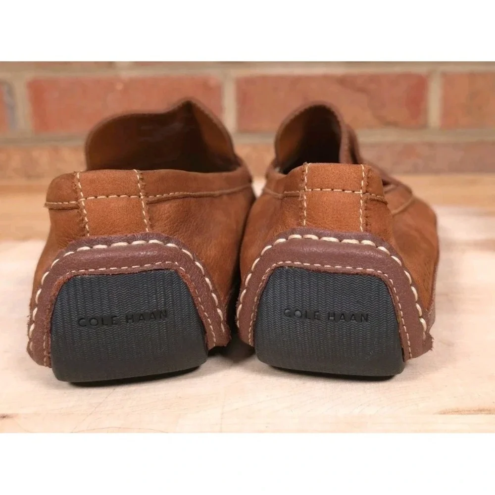Cole Haan Men's Wyatt Brown Suede Penny Loafers Driving Shoes Size 9.5